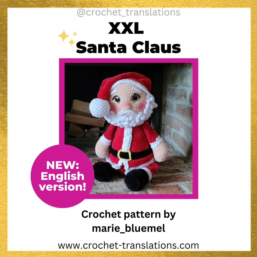 An image showing the XXL Santa Claus crochet pattern by Marie Blümel.