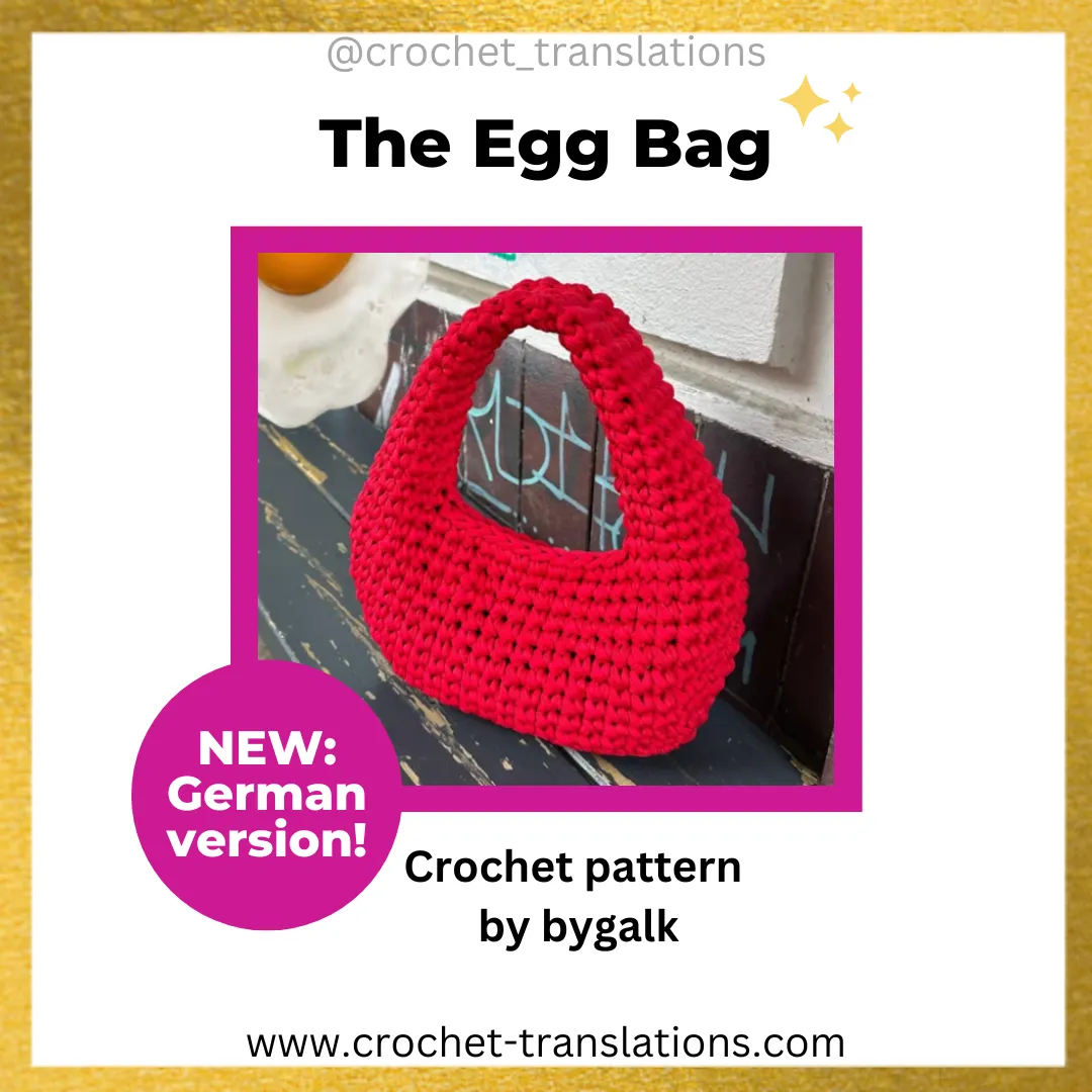 An image showing the The Egg Bag crochet pattern by Bygalk.