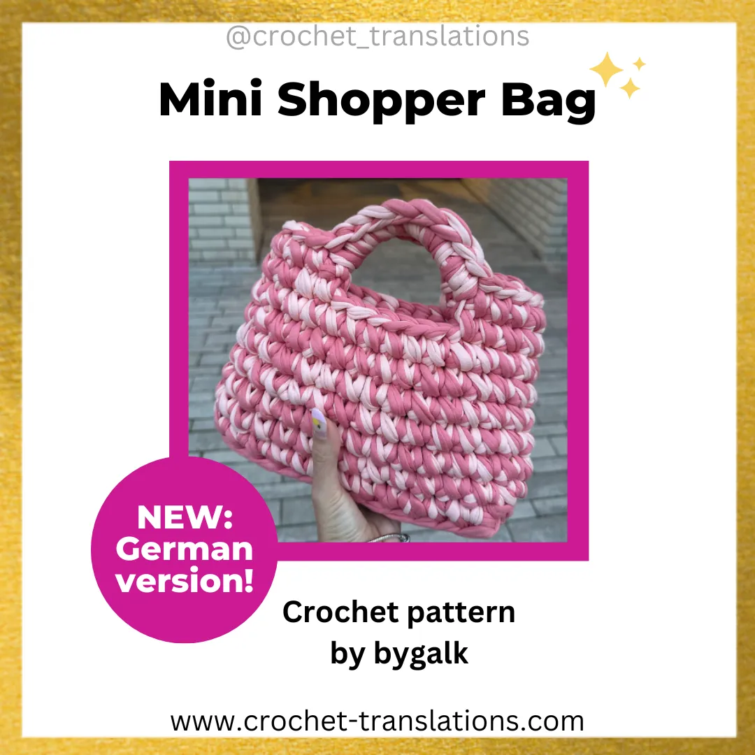 An image showing the Mini Shopper Bag crochet pattern by Bygalk.