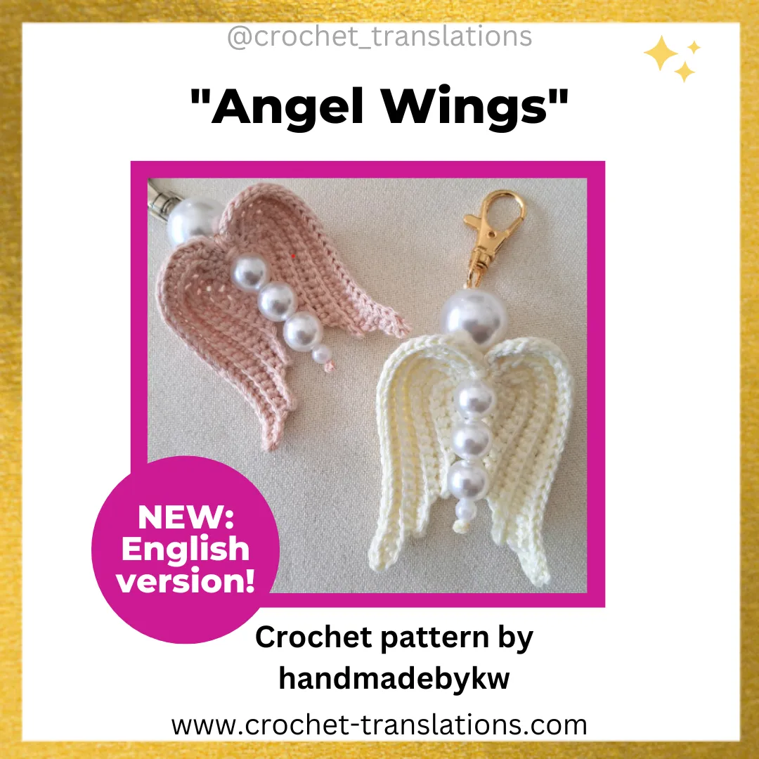 An image showing the Angel Wings crochet pattern by HandmadebyKW.