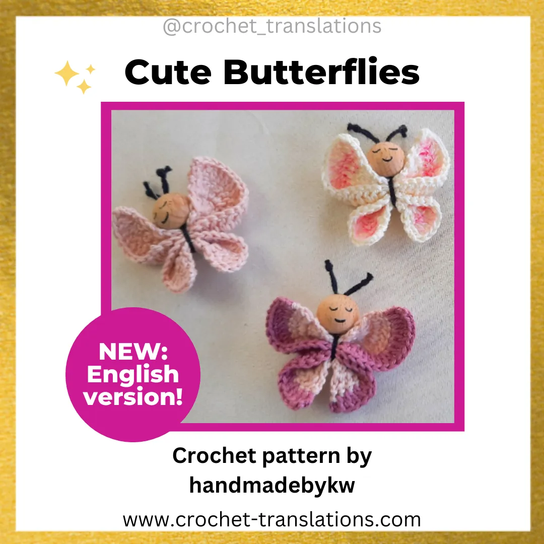 An image showing the Butterfly crochet pattern by HandmadebyKW.