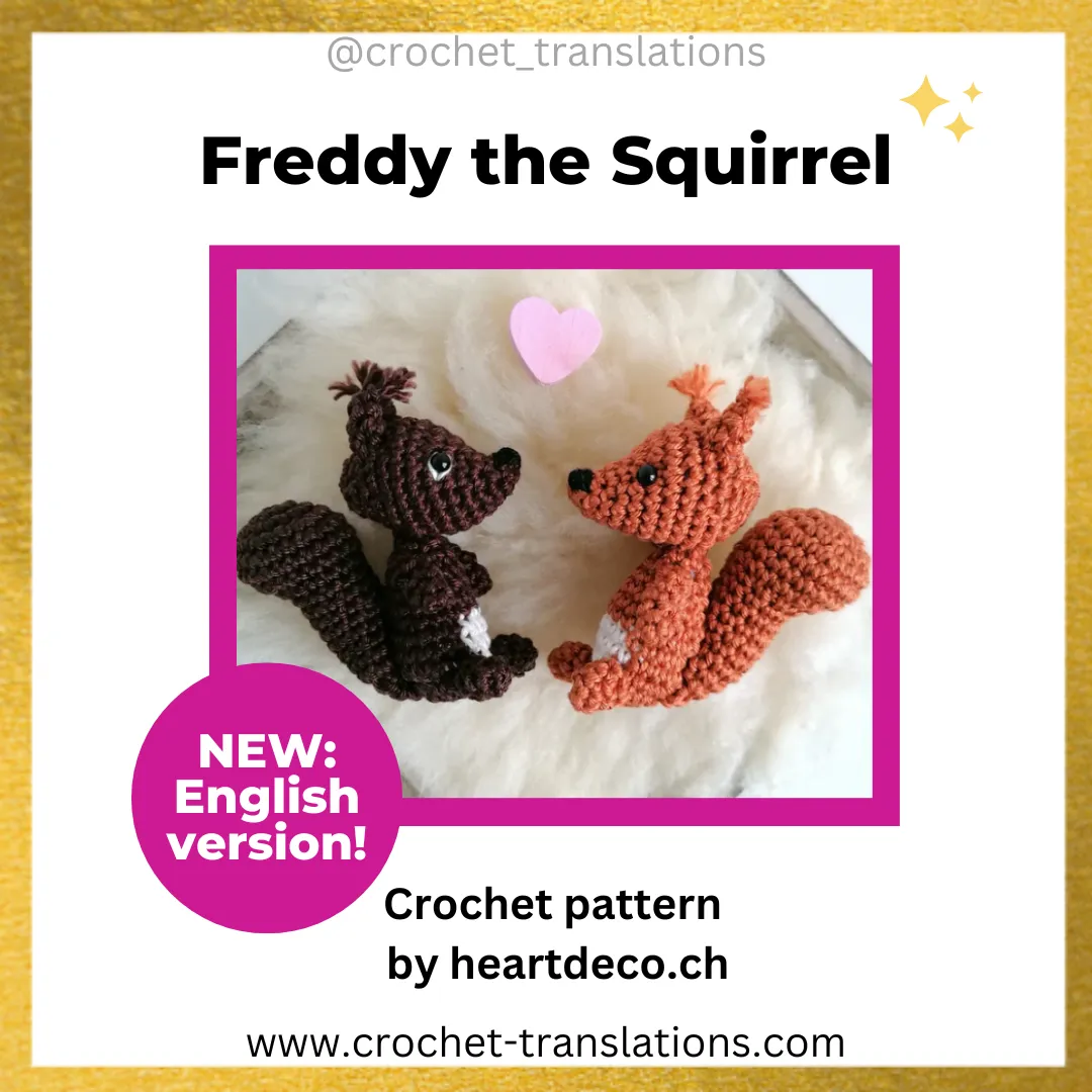 An image showing the Freddy the Squirrel crochet pattern by Heartdeco.