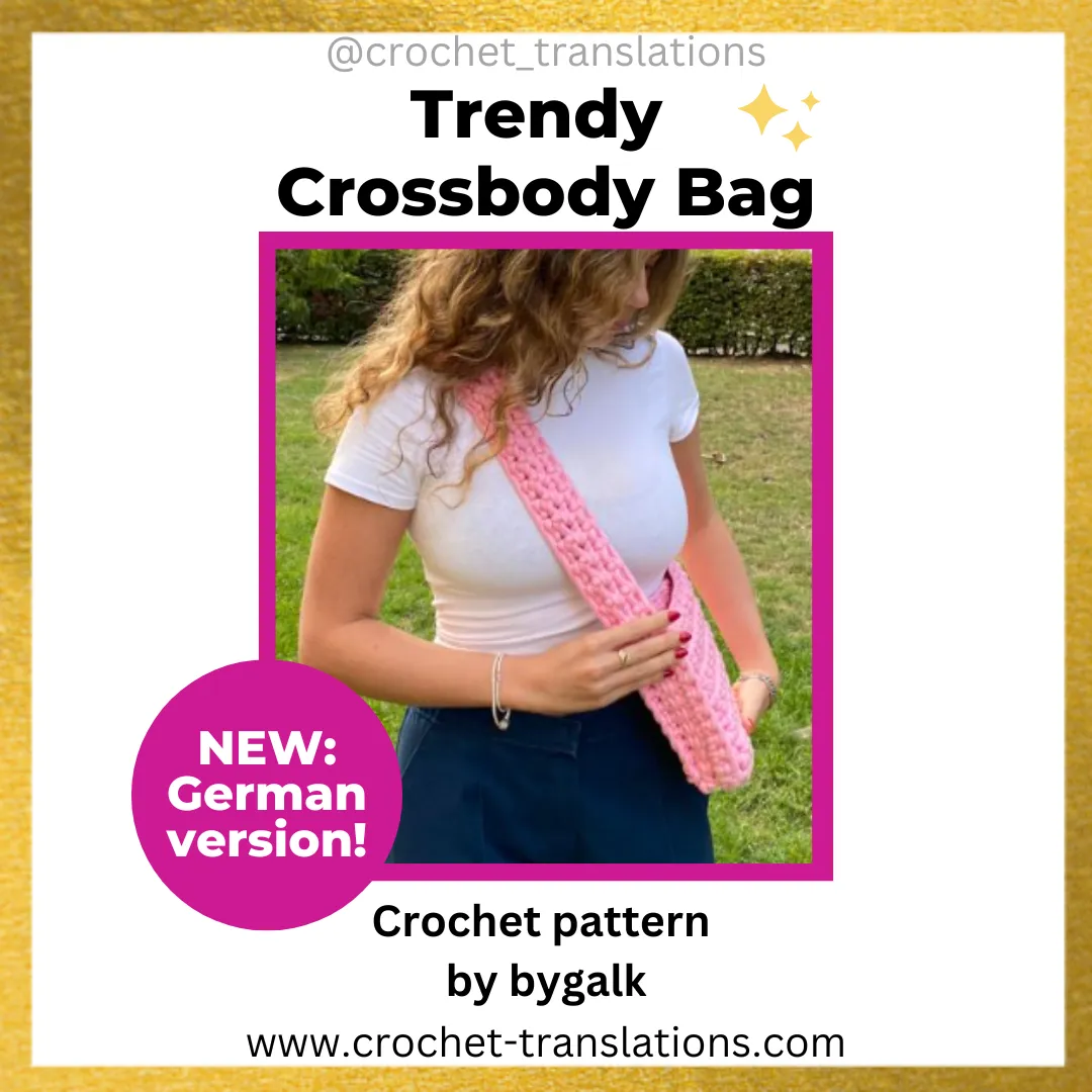 An image showing the Trendy Crossbody Bag crochet pattern by Bygalk.