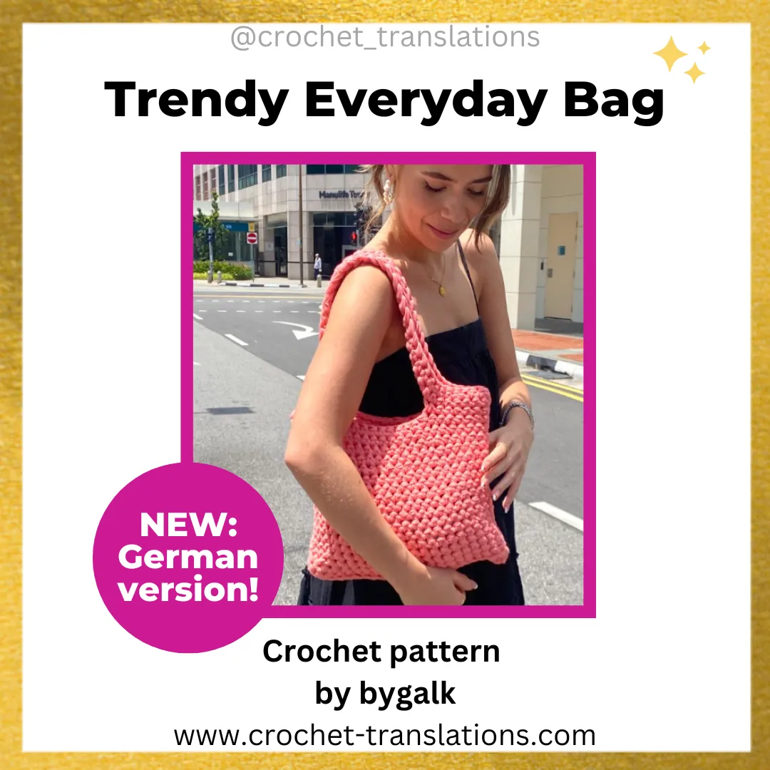 An image showing the Trendy Everyday Bag crochet pattern by Bygalk.