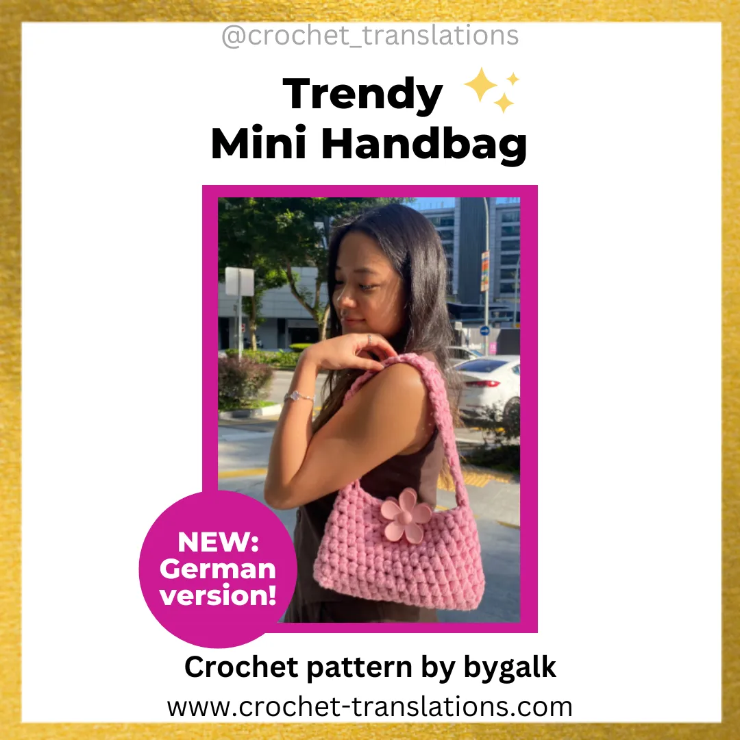 An image showing the Trendy Mini Crochet Bag crochet pattern by Bygalk.