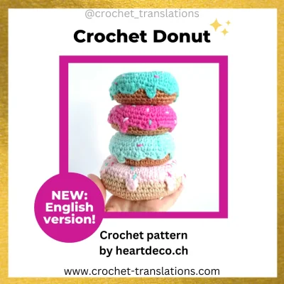 An image showing the Donut crochet pattern by Heartdeco.