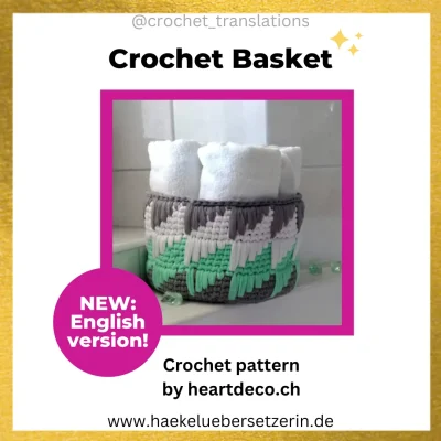 An image showing the Crochet Basket crochet pattern by Heartdeco.