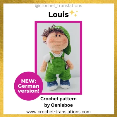 An image showing the Louis Doll crochet pattern by Oenieboe.