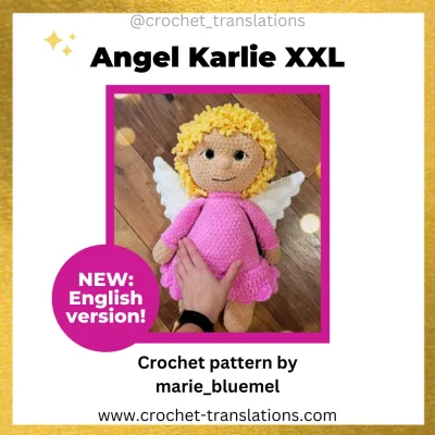 An image showing the Angel Karlie XXL crochet pattern by Marie Blümel.